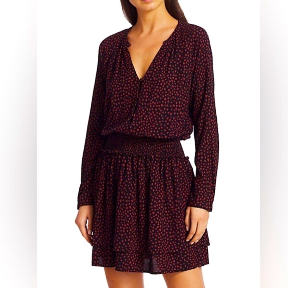 Rails Heart Print Jasmine Enamoured Dress Sz Medium